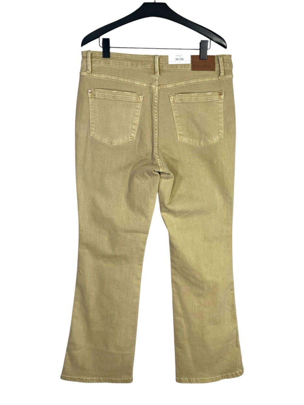 NWT Judy Blue Mid-Rise Garment Dyed Khaki Slim Bootcut Jeans 88504 size 15/32 - Picture 8 of 9